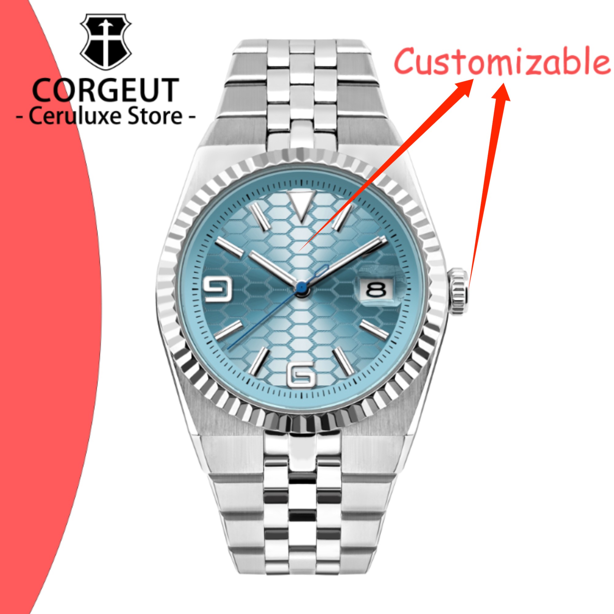Jewellery Watches - CUSTOM Logo Diy 40mm NH35 Mechanical