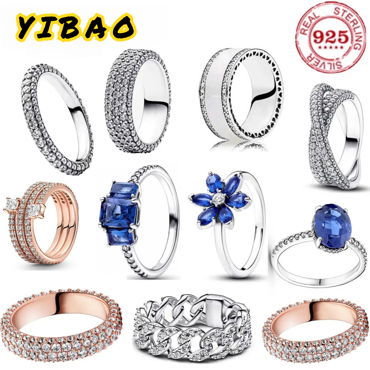 Statement Cocktail Ring - Dazzling all zirconia 100% 925sterling silver