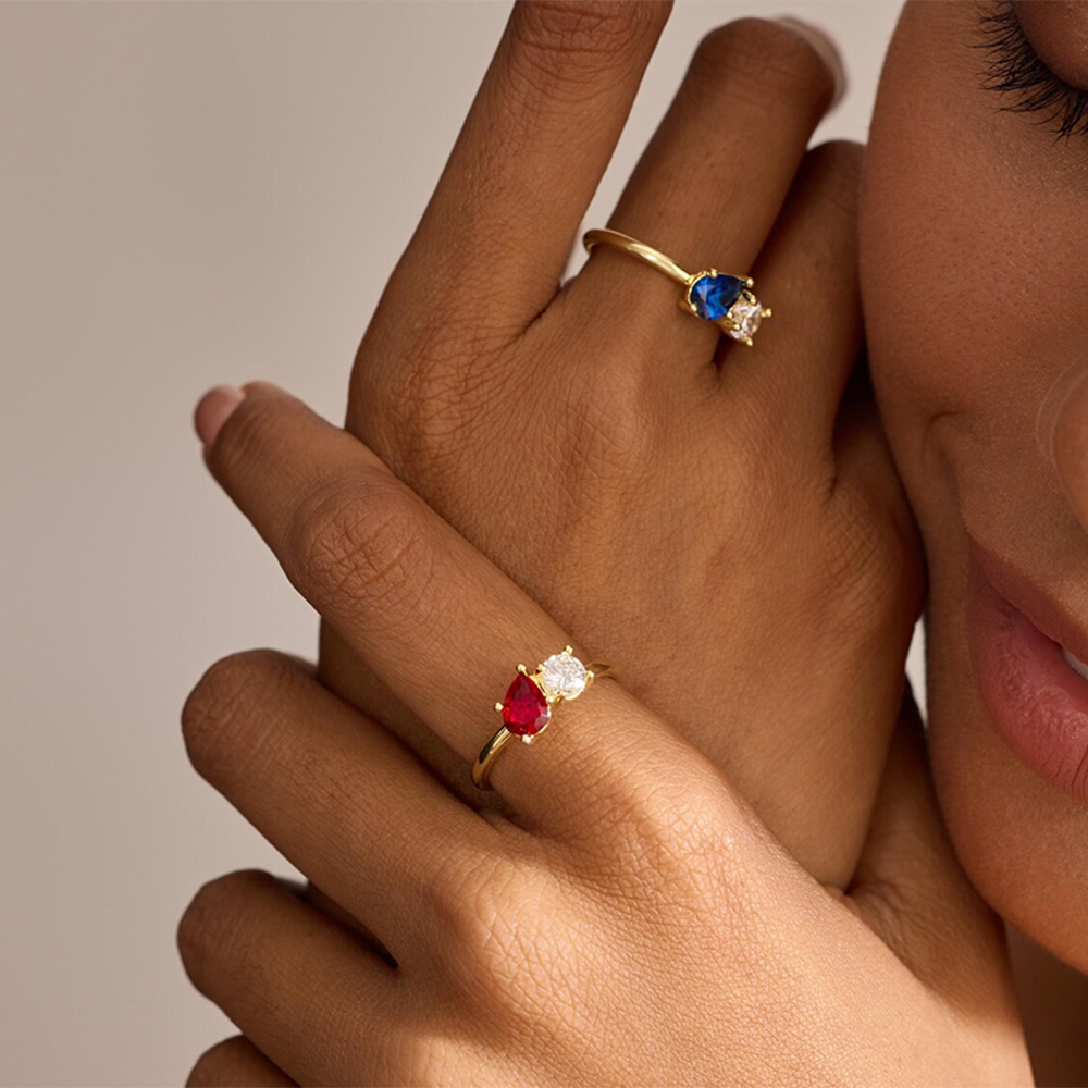 Statement Cocktail Ring - Wedding Proposal Anniversary Custom Birthston Diamond