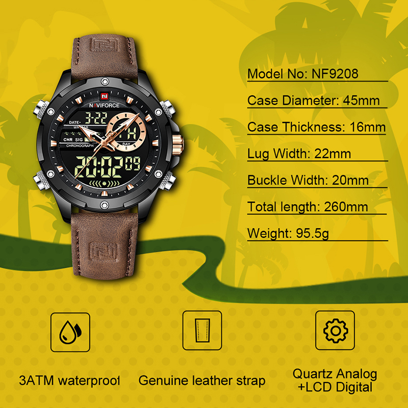 Jewelry Inspired Watches - New NAVIFORCE Men Watches Quartz Chronograph