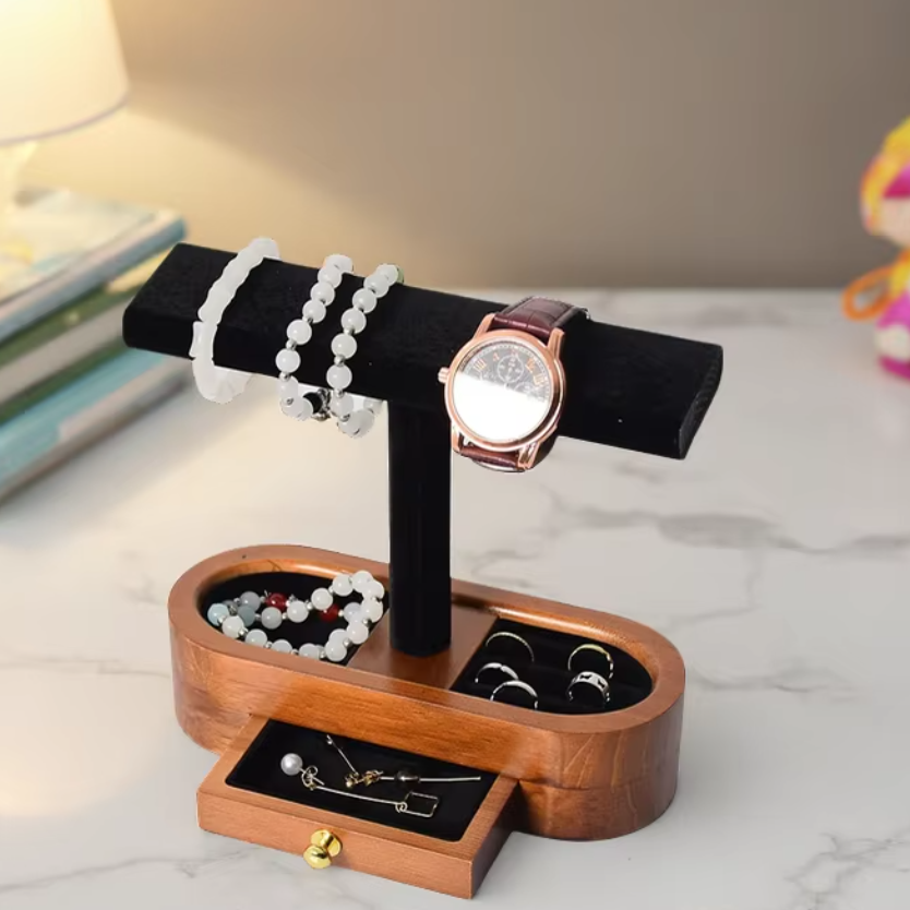 Jewelry Stores With Watches - Jewelry Rack Solid Wood Jewelry Stand