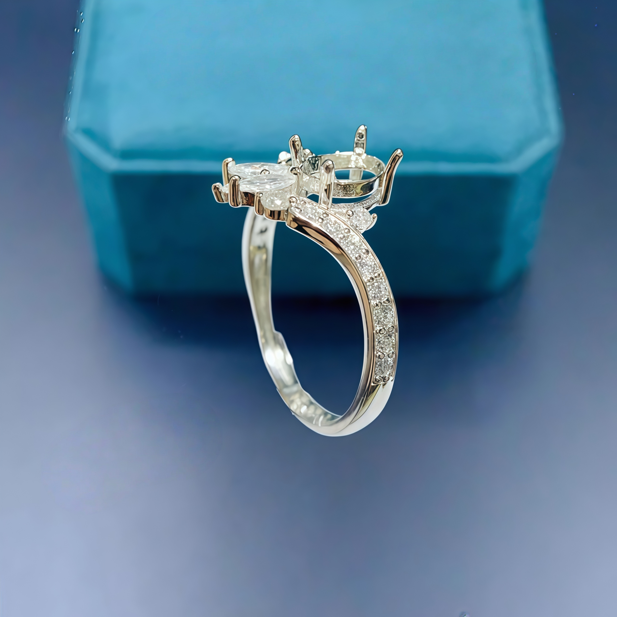 Setting 5*7mm Oval Stone Fashi - огляд і ціна Sterling Silver Ring