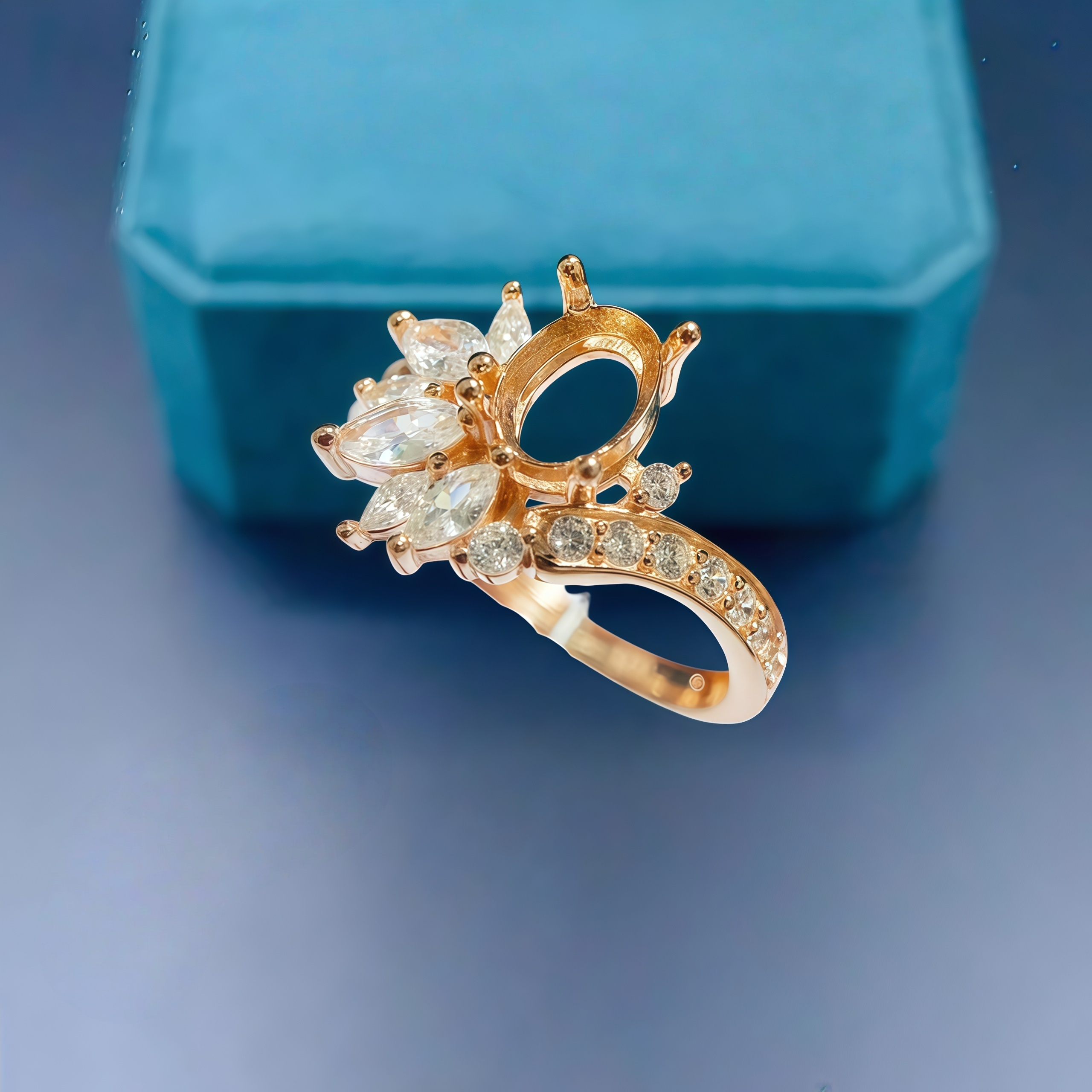 Setting 5*7mm Oval Stone Fashi - огляд і ціна Sterling Silver Ring