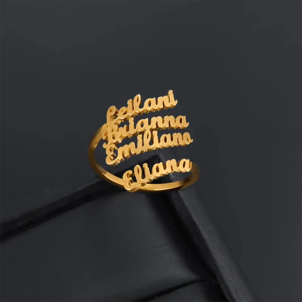 Custom Multiple Names Rings Fo - огляд і ціна Statement Cocktail Ring