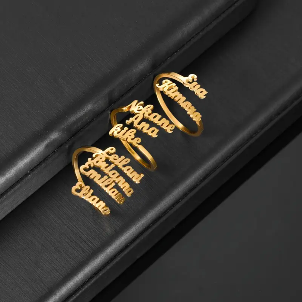 Custom Multiple Names Rings Fo - огляд і ціна Statement Cocktail Ring