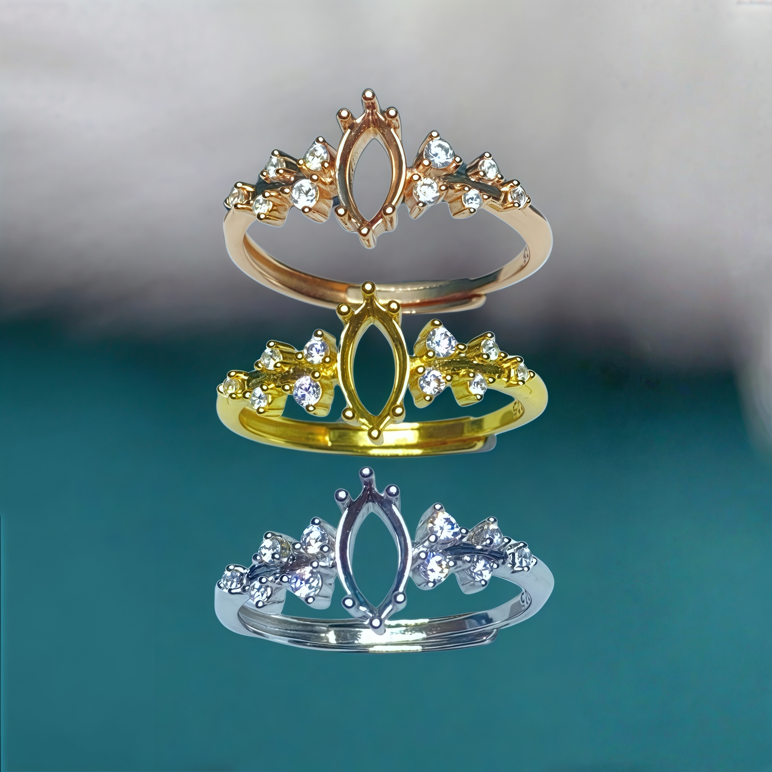 Setting 4*8mmHorse eye Shape S - огляд і ціна Sterling Silver Ring