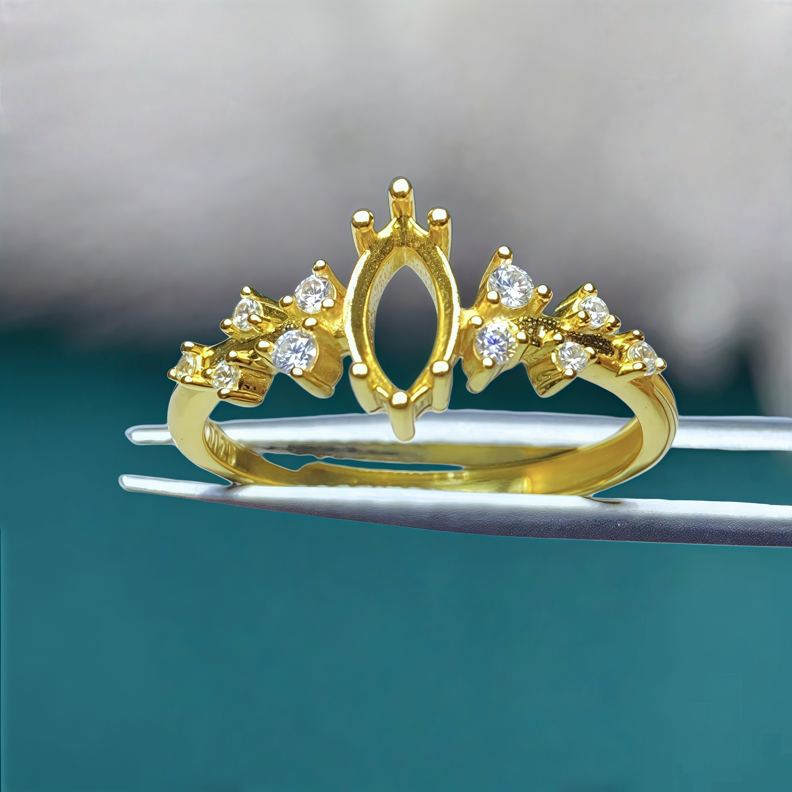 Setting 4*8mmHorse eye Shape S - огляд і ціна Sterling Silver Ring