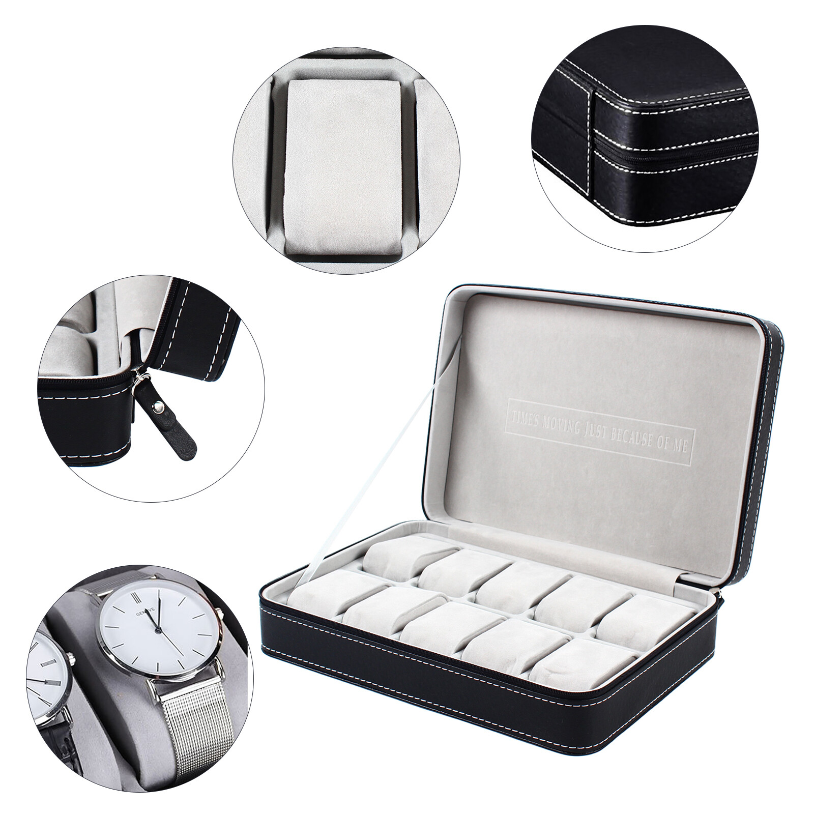 Bymaocar Portable 6 Slot Zippe - огляд і ціна Jewelry Watches Box