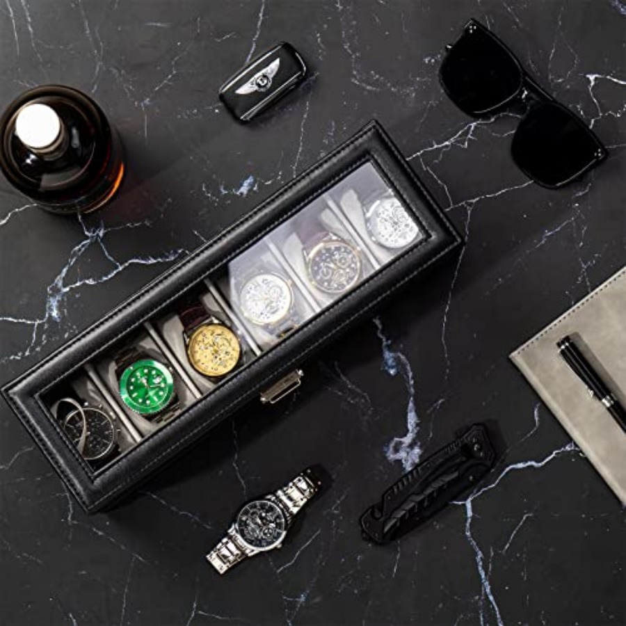 Watch Box, 6 Slot Watches Disp - огляд і ціна Jewelry Watches Box