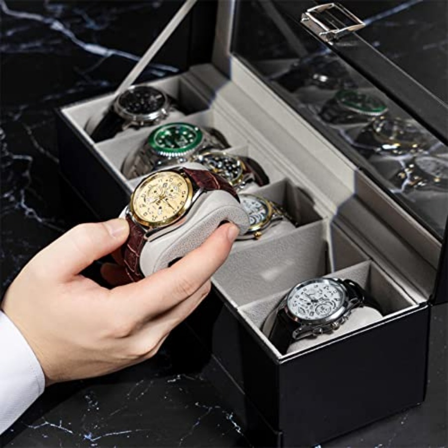 Watch Box, 6 Slot Watches Disp - огляд і ціна Jewelry Watches Box