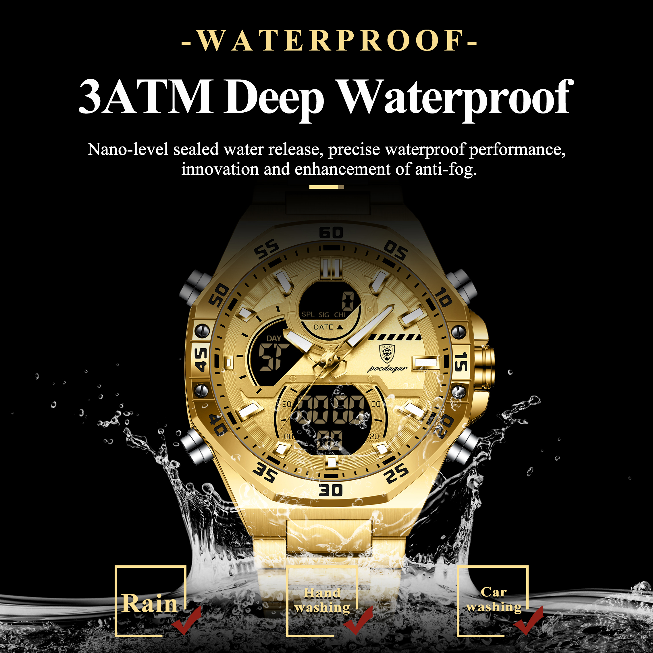 POEDAGAR Sport Men Watch LED W - огляд і ціна Jewellery Watches