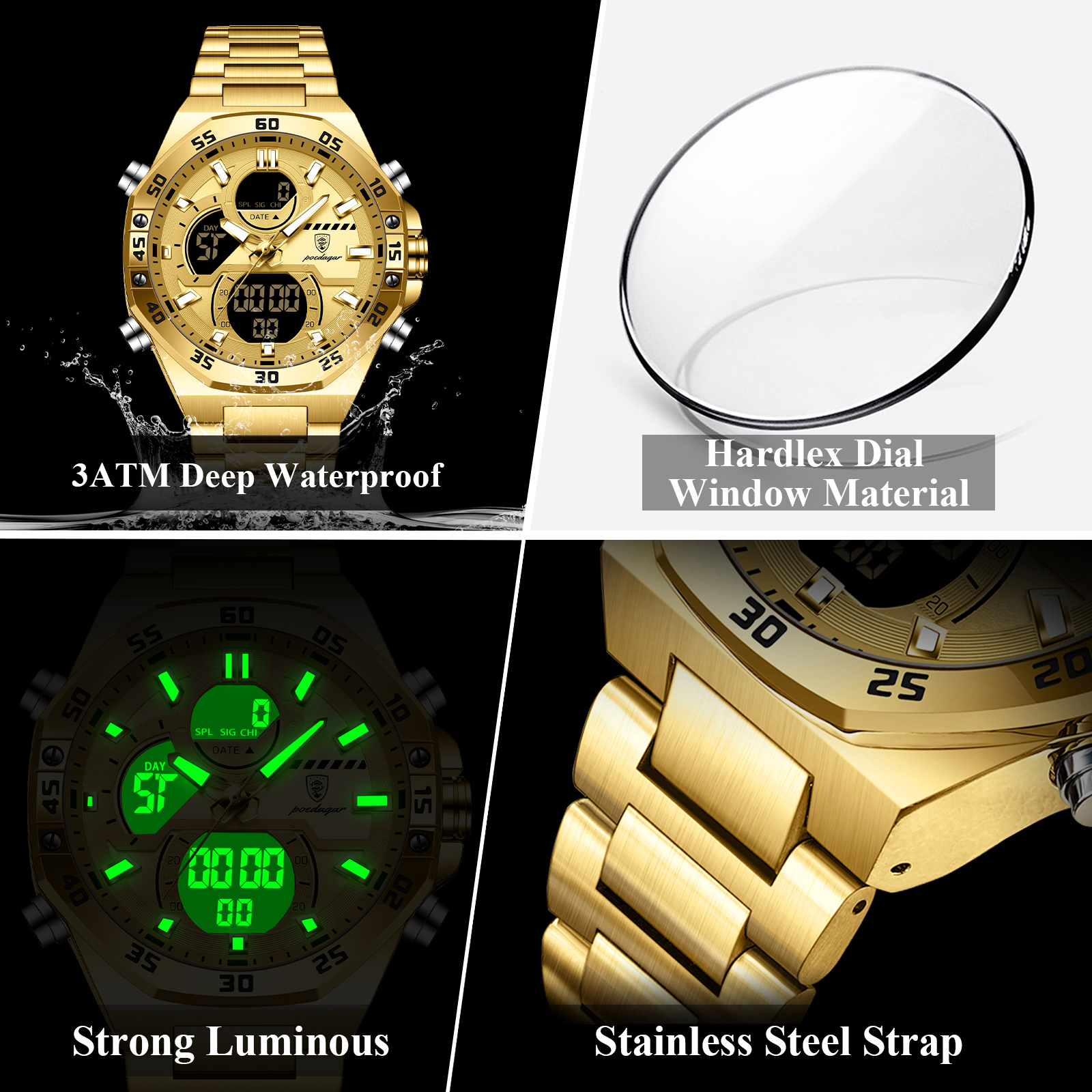 POEDAGAR Sport Men Watch LED W - огляд і ціна Jewellery Watches