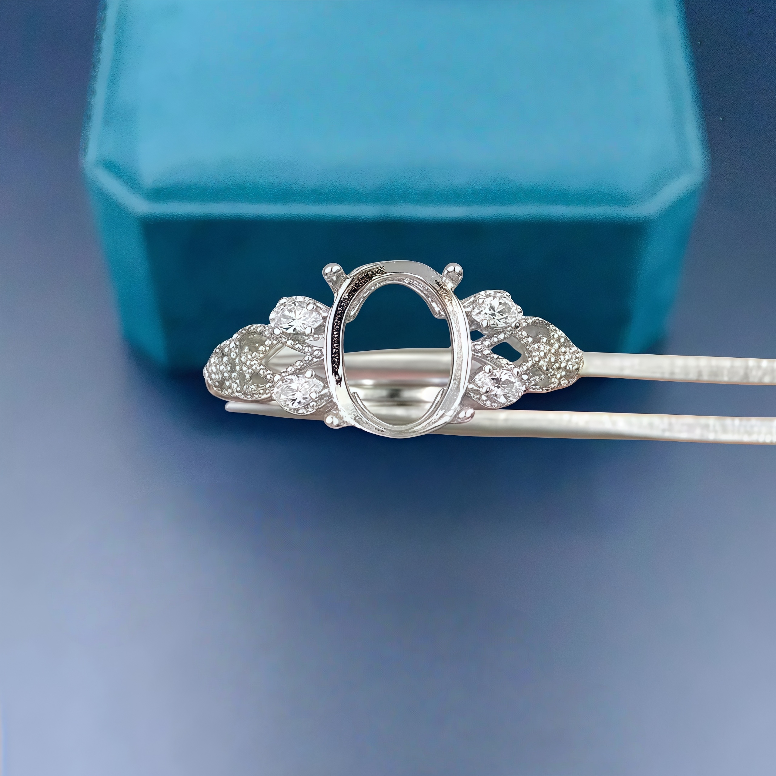 DIY Empty Ring Holder S925 Ste - огляд і ціна Sterling Silver Ring