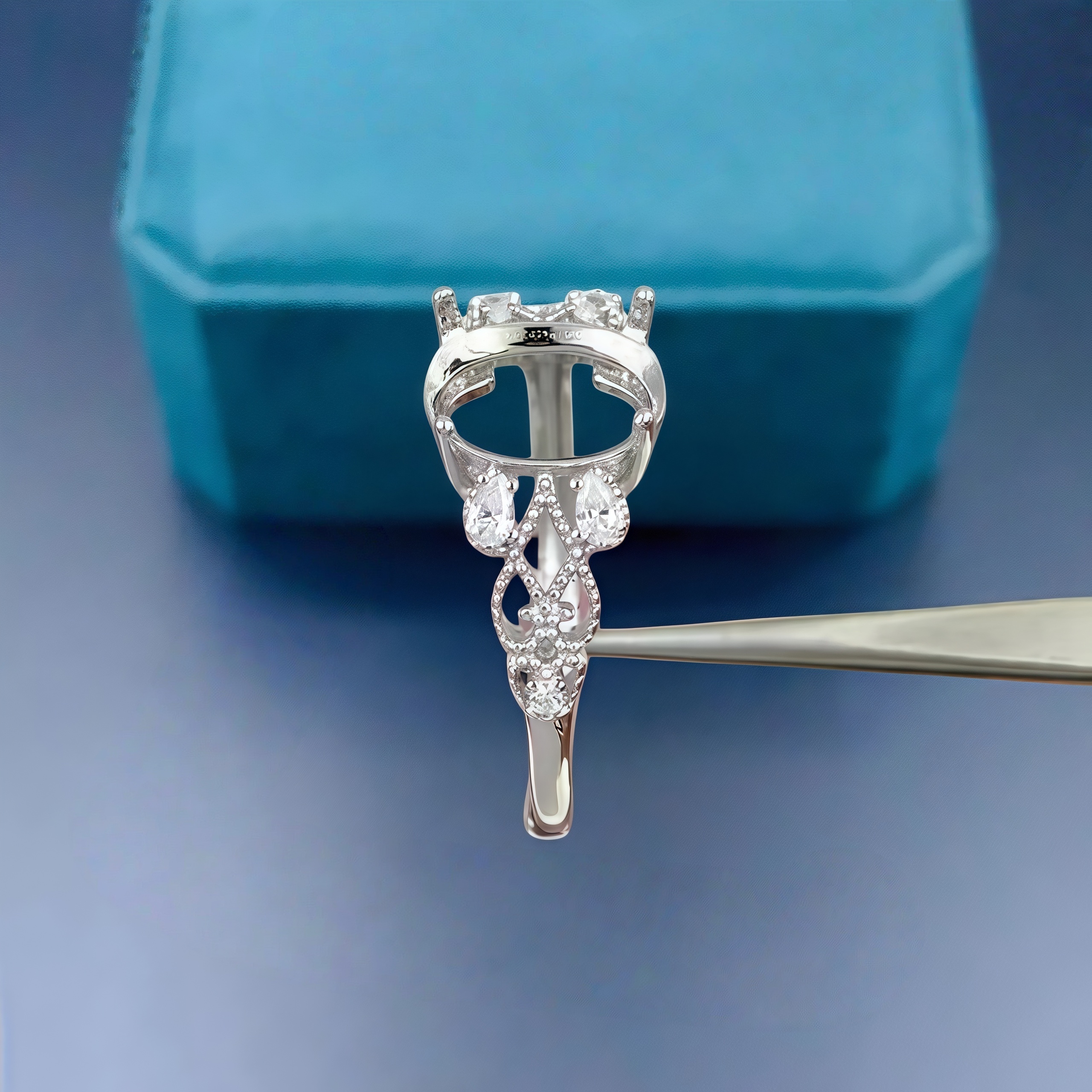 DIY Empty Ring Holder S925 Ste - огляд і ціна Sterling Silver Ring