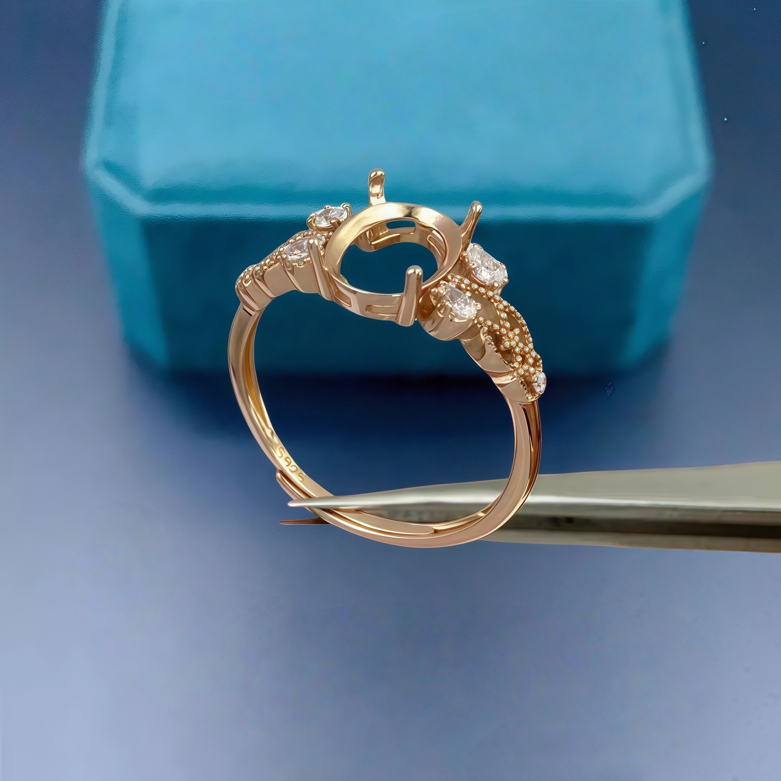 DIY Empty Ring Holder S925 Ste - огляд і ціна Sterling Silver Ring
