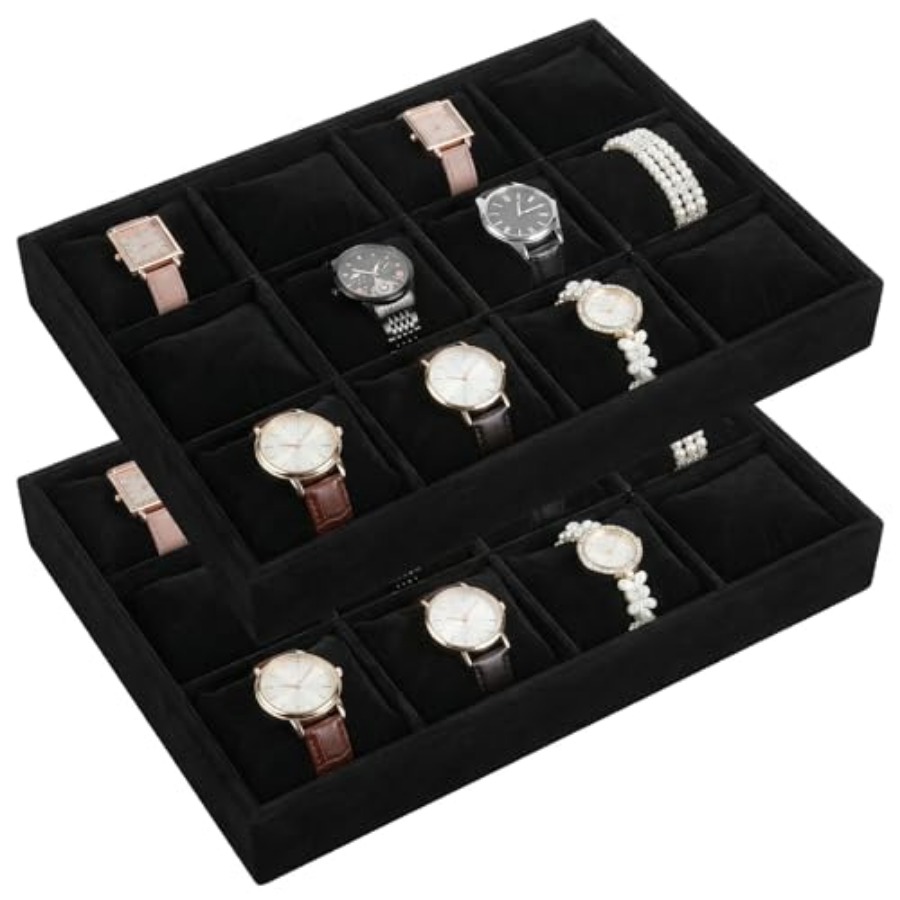 2 PCS Watch Tray, 12 Grid Watc - огляд і ціна Jewelry Watches Box