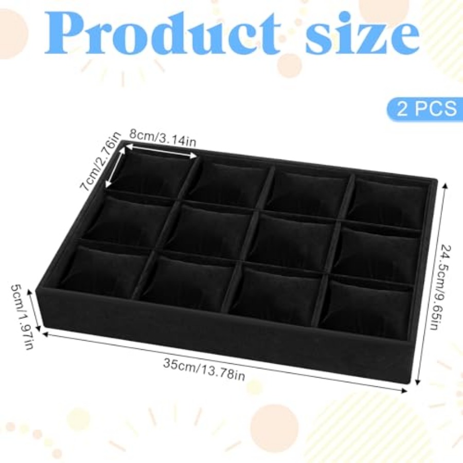 2 PCS Watch Tray, 12 Grid Watc - огляд і ціна Jewelry Watches Box