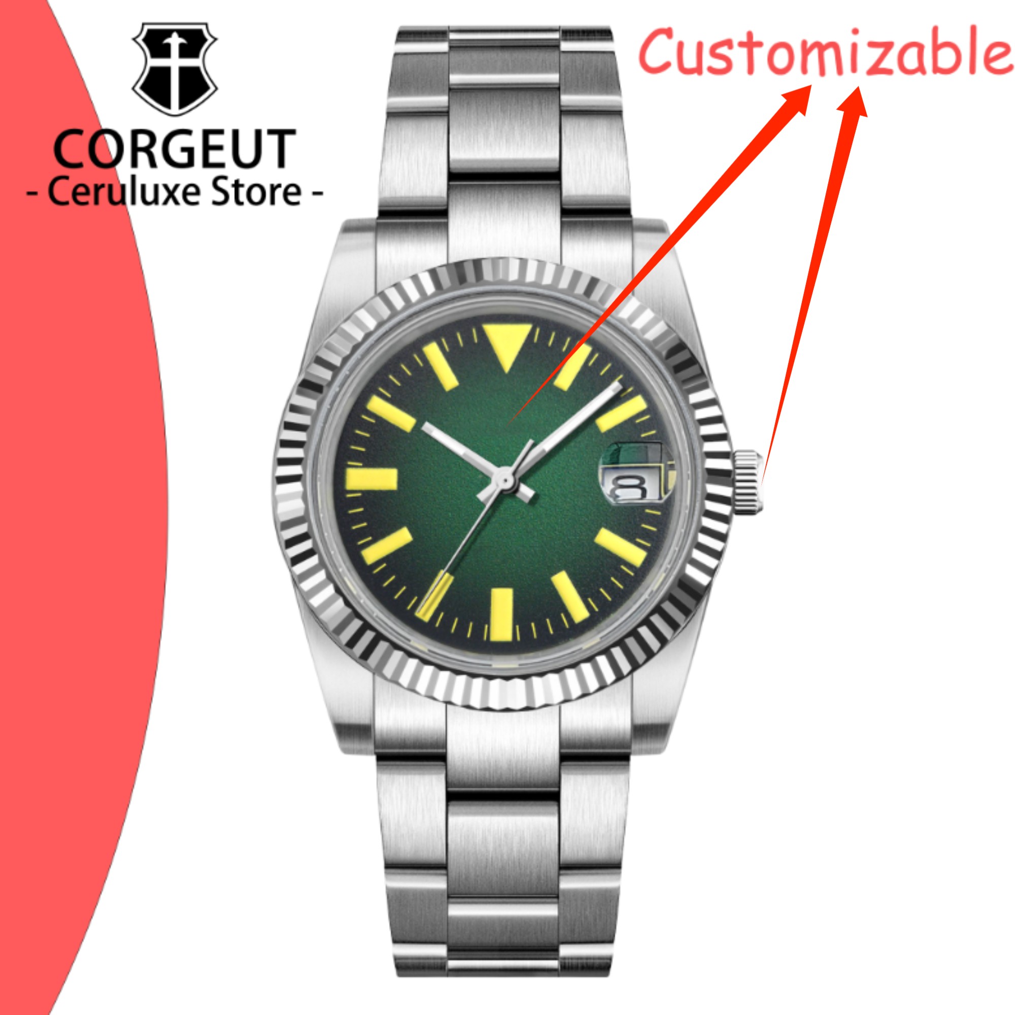 Custom Logo 36/39mm New NH35 A - огляд і ціна Jewellery Watches