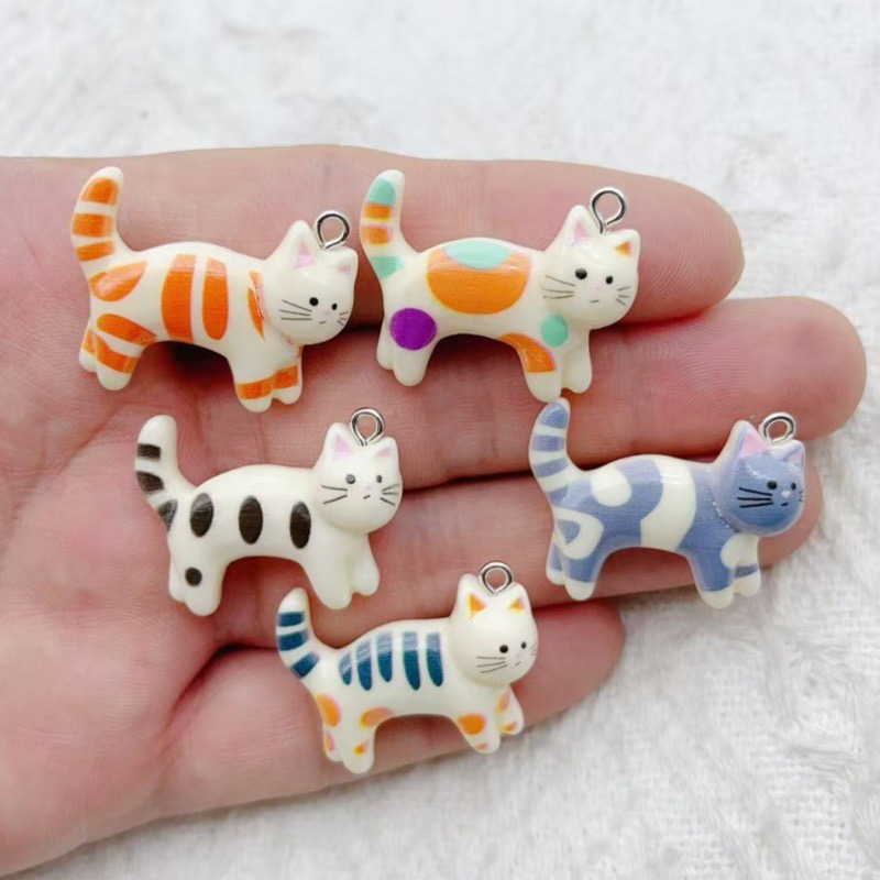 10pcs resin cartoon cat animal - огляд і ціна Jewelry & Watches Bench