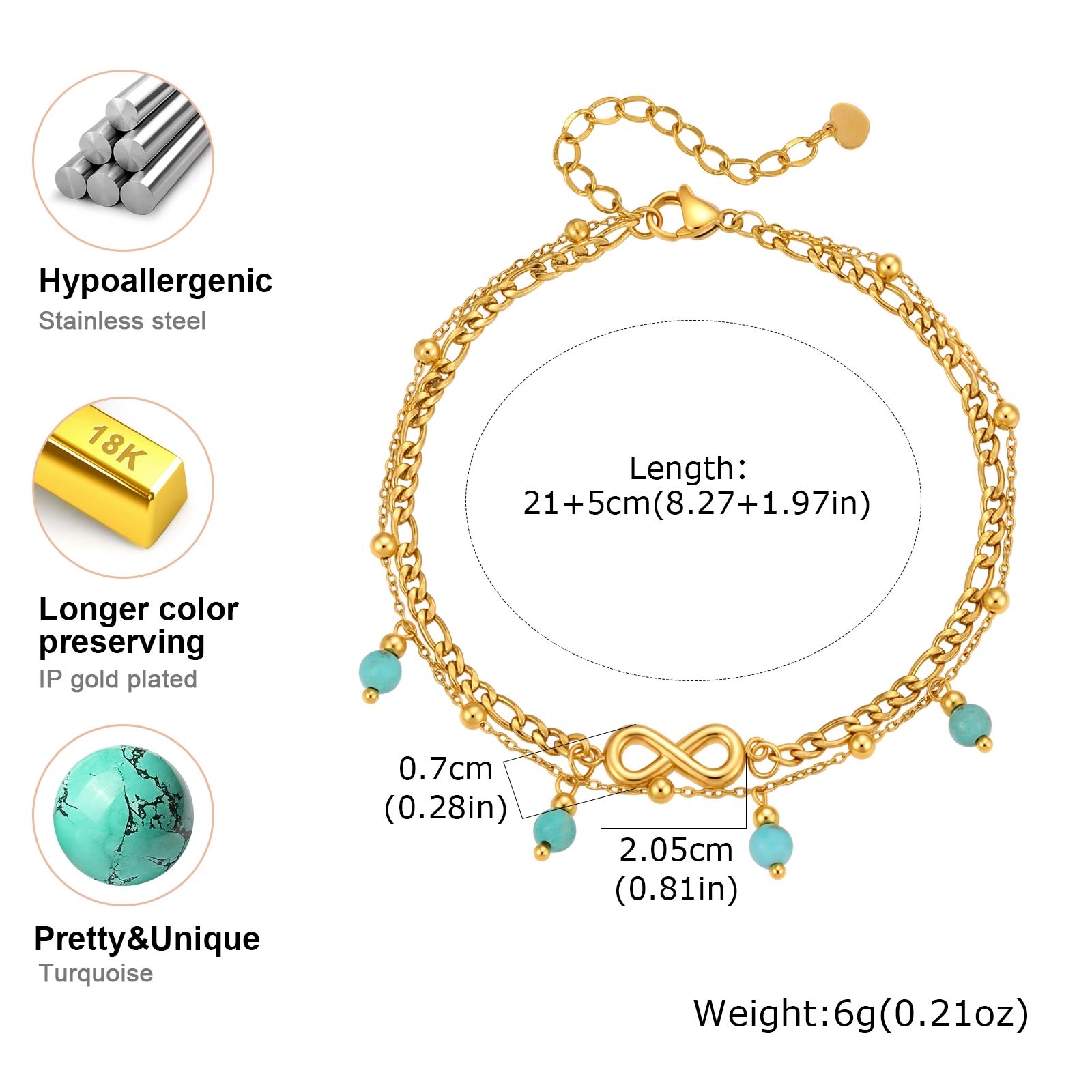 Vnox New Boho Double Layered I - огляд і ціна Jc Jewelry & Watches