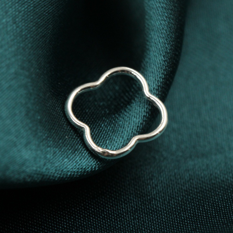 10mm Four-Leaf Clover Jump Rin - огляд і ціна Sterling Silver Ring
