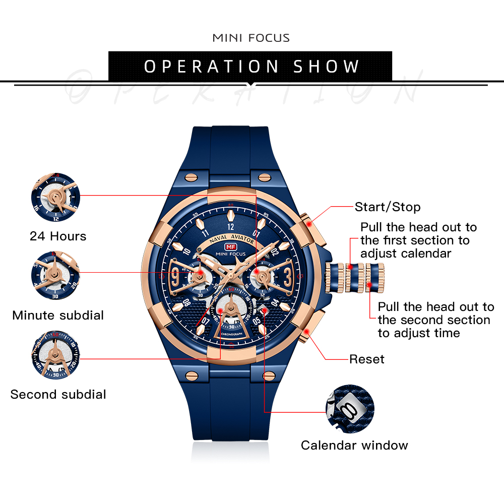 MINI FOCUS Mens Watches Brand  - огляд і ціна Jewelry Inspired Watches