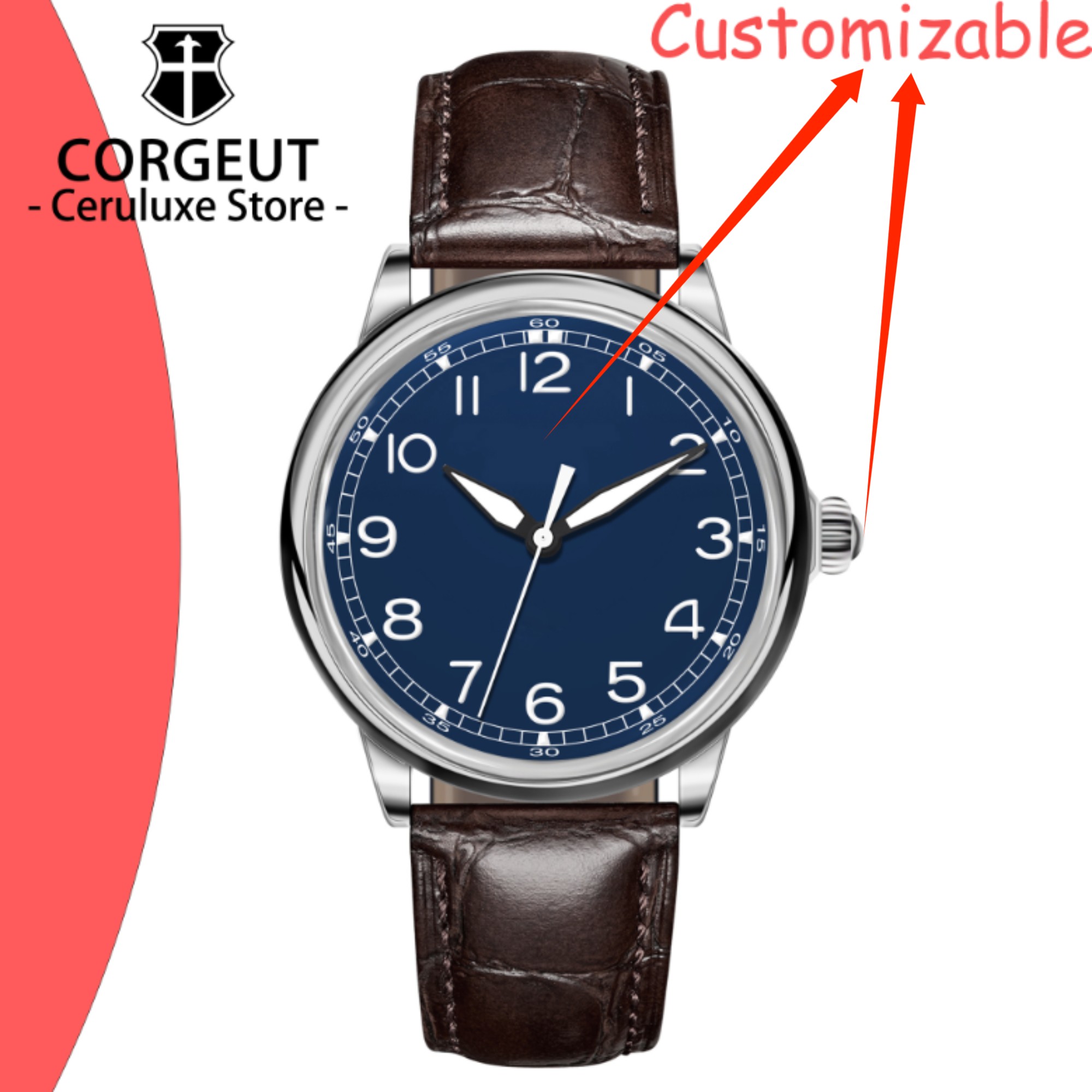 CUSTOM Logo 41mm MIYOTA8215 Au - огляд і ціна Jewelry Style Watches