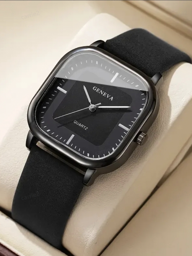 No gift box; men's leather str - огляд і ціна Jewellery Watches