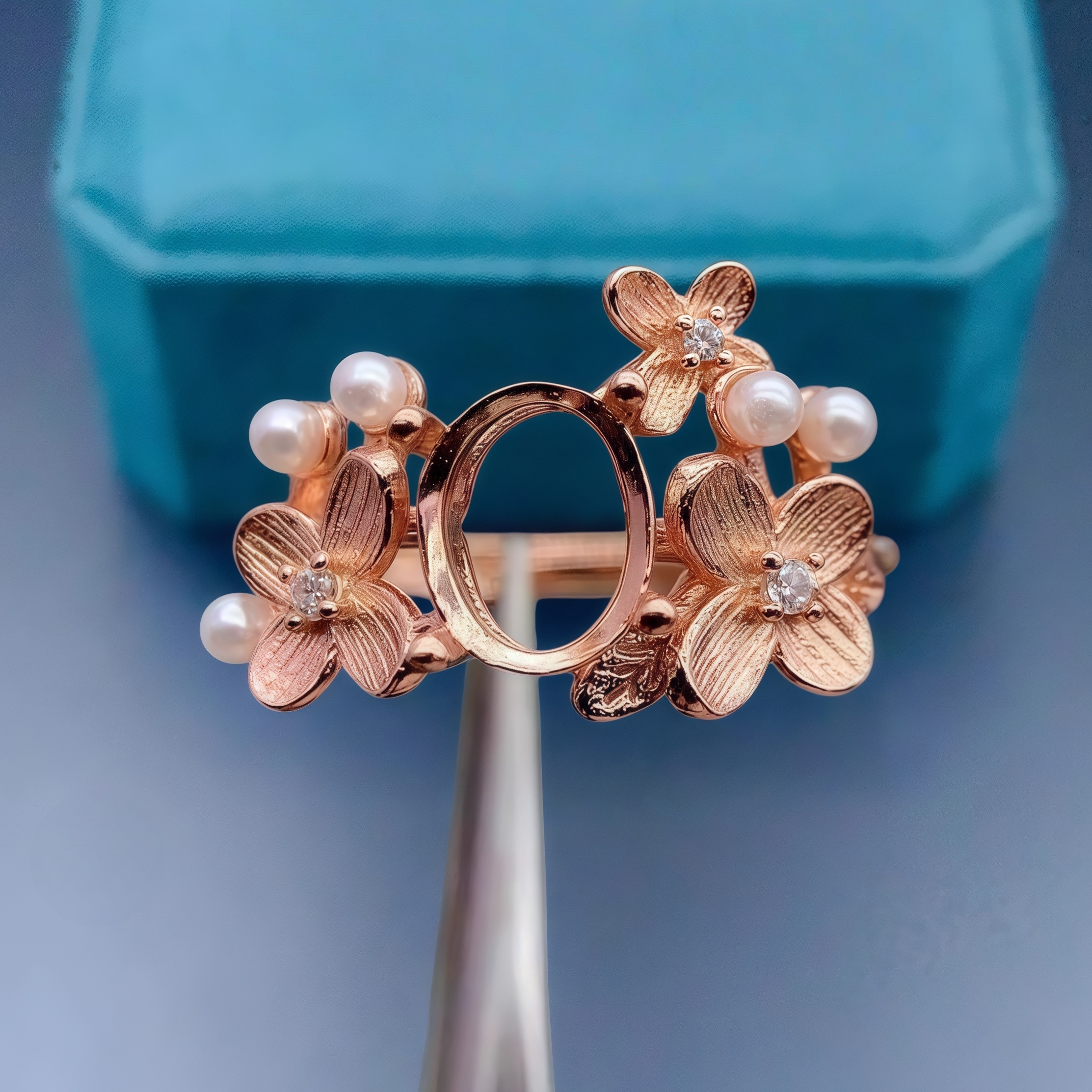 Setting 6*8mmEllipse Stone Fas - огляд і ціна Sterling Silver Ring