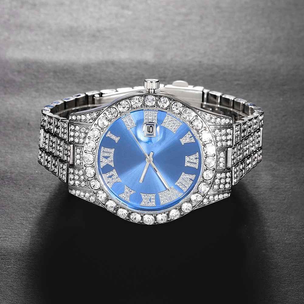 New Punk Men Watch Iced Out Di - огляд і ціна Jewelry Style Watches
