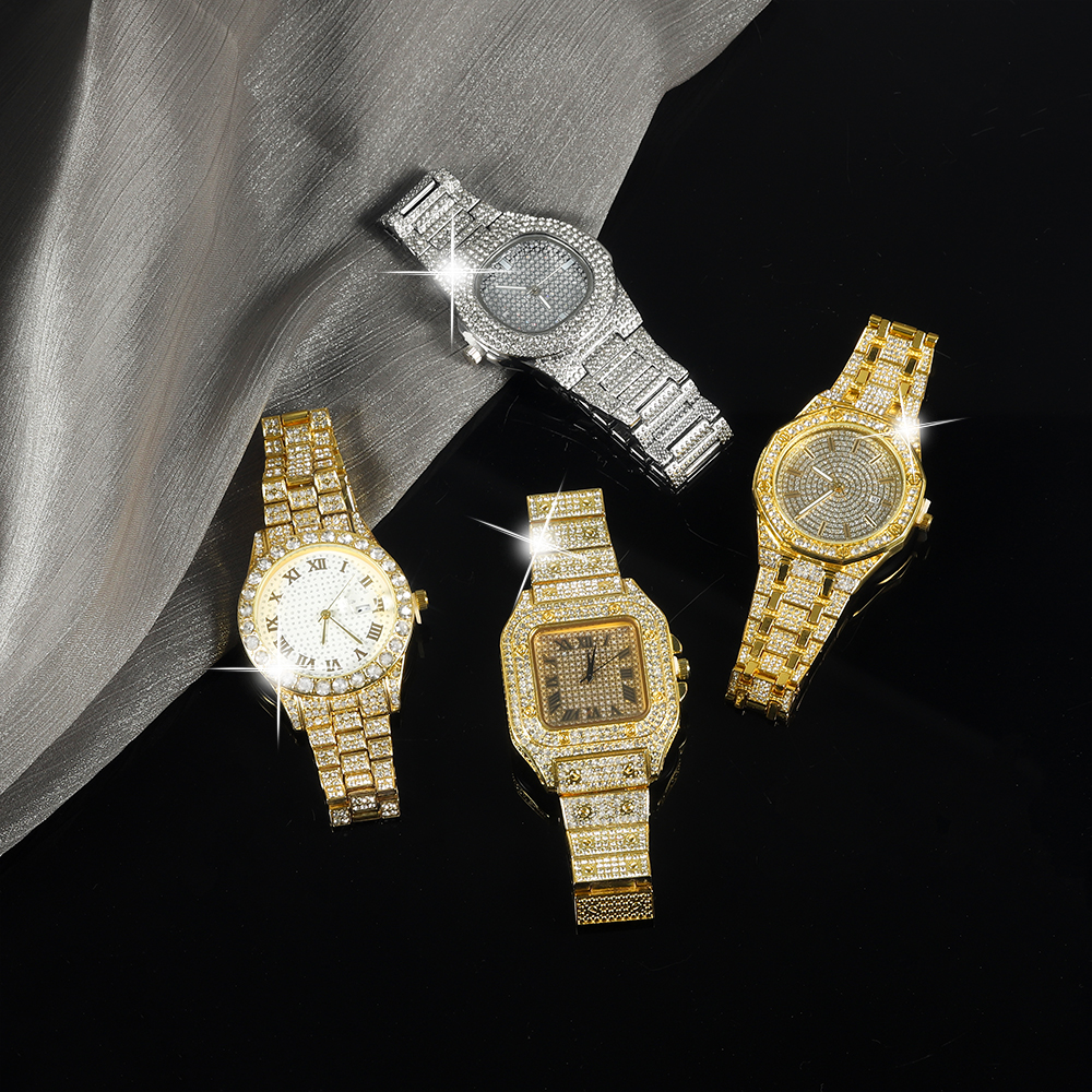 New Punk Men Watch Iced Out Di - огляд і ціна Jewelry Style Watches